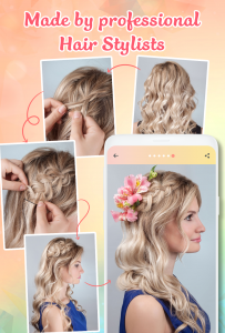 اسکرین شات 5 برنامه Hairstyles step by step