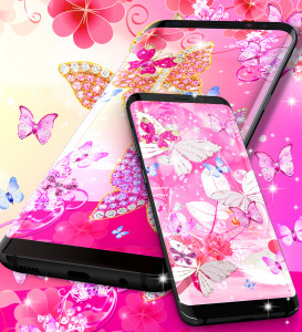 اسکرین شات 8 برنامه Diamond butterfly wallpapers