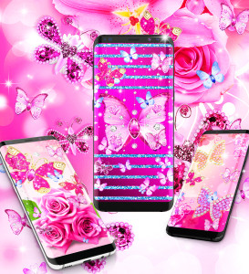 اسکرین شات 7 برنامه Diamond butterfly wallpapers