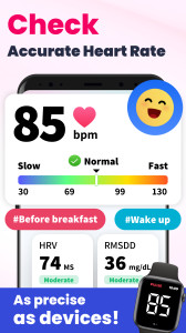 اسکرین شات 4 برنامه Heart Rate Monitor - Pulse App
