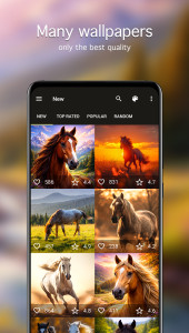 اسکرین شات 2 برنامه Horse Wallpapers 4K