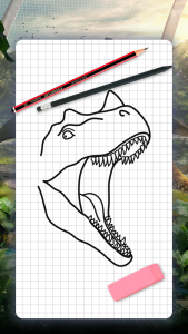 اسکرین شات 1 برنامه How to draw dinosaurs by steps