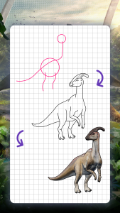 اسکرین شات 7 برنامه How to draw dinosaurs by steps