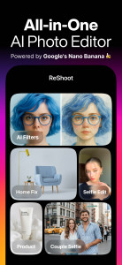 اسکرین شات 1 برنامه ReShoot: AI Photos & Edits