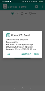 اسکرین شات 3 برنامه Contact To Excel