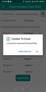 اسکرین شات 7 برنامه Contact To Excel
