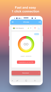 اسکرین شات 1 برنامه VPN India - get free Indian IP