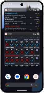 اسکرین شات 3 برنامه Goal & Habit Tracker Calendar