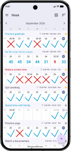 اسکرین شات 2 برنامه Goal & Habit Tracker Calendar