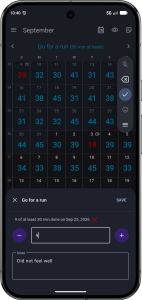 اسکرین شات 7 برنامه Goal & Habit Tracker Calendar