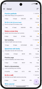 اسکرین شات 1 برنامه Goal & Habit Tracker Calendar