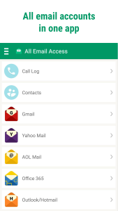 اسکرین شات 1 برنامه All Email Access: Mail Inbox