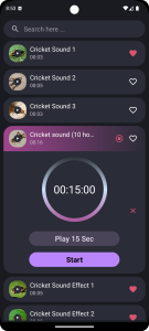 اسکرین شات 3 برنامه Cricket Sounds