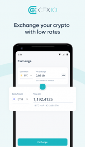 اسکرین شات 3 برنامه CEX.IO App - Crypto Wallet