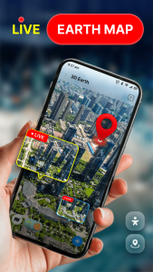 اسکرین شات 1 برنامه Live Cam Earth Map - GPS Cam