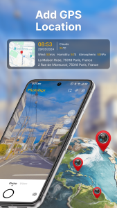 اسکرین شات 1 برنامه GPS Photo Stamp Camera Map