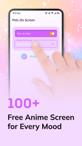 اسکرین شات 1 برنامه Pets On Phone Screen