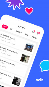 اسکرین شات 2 برنامه Wit : K-POP Community