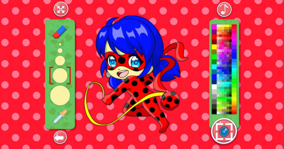 اسکرین شات 2 بازی دفتر نقاشی دختر کفشدوزکی و پسر گربه ای