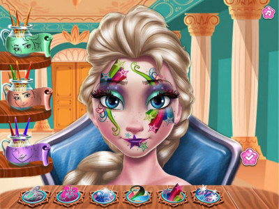 اسکرین شات 1 بازی بازی دخترانه نقاشی صورت السا