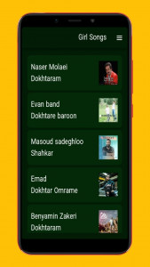 اسکرین شات 2 برنامه آهنگ های دختر