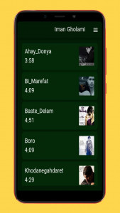 اسکرین شات 3 برنامه آهنگ های ایمان غلامی