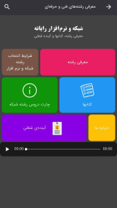 اسکرین شات 1 برنامه ‏‏معرفی رشته شبکه و نرم‌افزار رایانه