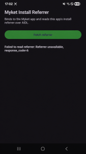 اسکرین شات 3 برنامه ‏برنامه‌ی نمونه‌ی Install Referrer