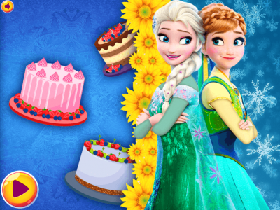 اسکرین شات 1 بازی کیک پزی السا و انا