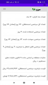 اسکرین شات 9 برنامه ‏محاسبه بازخرید مرخصی