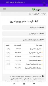 اسکرین شات 7 برنامه ‏قیمت دلار یورو امروز
