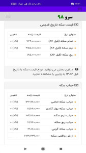 اسکرین شات 9 برنامه قیمت سکه امروز