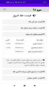 اسکرین شات 10 برنامه ‏قیمت طلا امروز