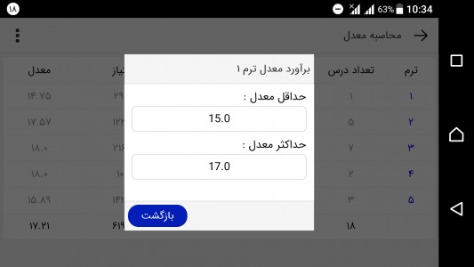 اسکرین شات 7 برنامه ‏‏کارنامه