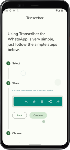 اسکرین شات 3 برنامه Transcriber for WhatsApp