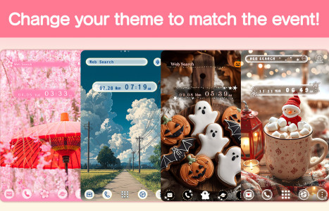 اسکرین شات 4 برنامه Wallpaper Theme +HOME Launcher