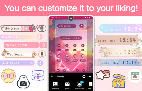 اسکرین شات 5 برنامه Wallpaper Theme +HOME Launcher