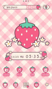 اسکرین شات 1 برنامه Strawberry Checks +HOME Theme