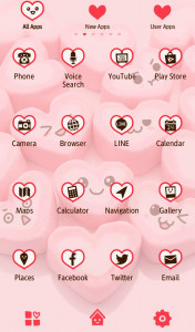 اسکرین شات 3 برنامه Marshmallow Hearts +HOME Theme