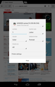 اسکرین شات 2 برنامه Canon Print Service