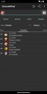 اسکرین شات 5 برنامه Unicode Pad