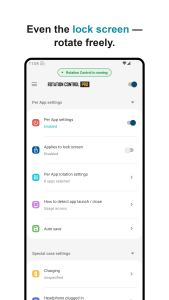 اسکرین شات 2 برنامه Rotation Control: Auto Rotate