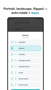 اسکرین شات 3 برنامه Rotation Control: Auto Rotate