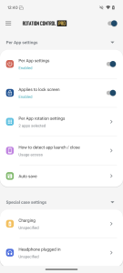 اسکرین شات 4 برنامه Rotation Control