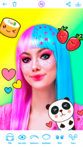 اسکرین شات 2 برنامه Kawaii Photo Stickers & Editor