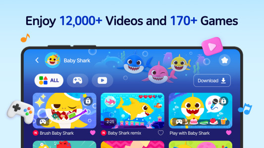 اسکرین شات 2 برنامه Baby Shark World for Kids