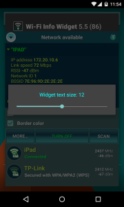 اسکرین شات 5 برنامه Wi-Fi Info Widget