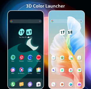 اسکرین شات 1 برنامه 3D Color Launcher: Droid 16