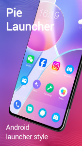 اسکرین شات 1 برنامه Pie Launcher version 2026