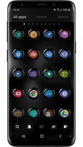 اسکرین شات 6 برنامه Theme Launcher - Spheres Black